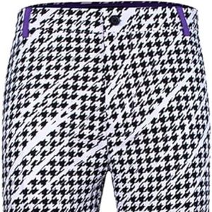 Men’s purple and black houndstooth golf pants
